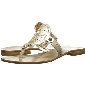Jack Rodgers Georgica Sandal in Platinum